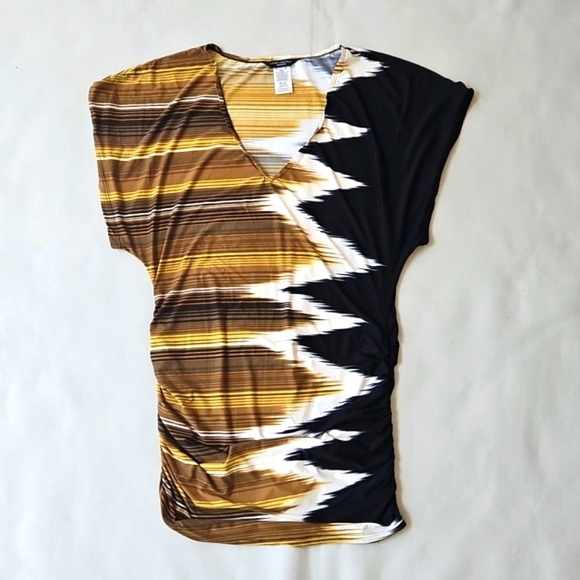 Carmen Marc Valvo Deco Zig Zag Kimono Swim Cover-Up - Picture 3 of 11